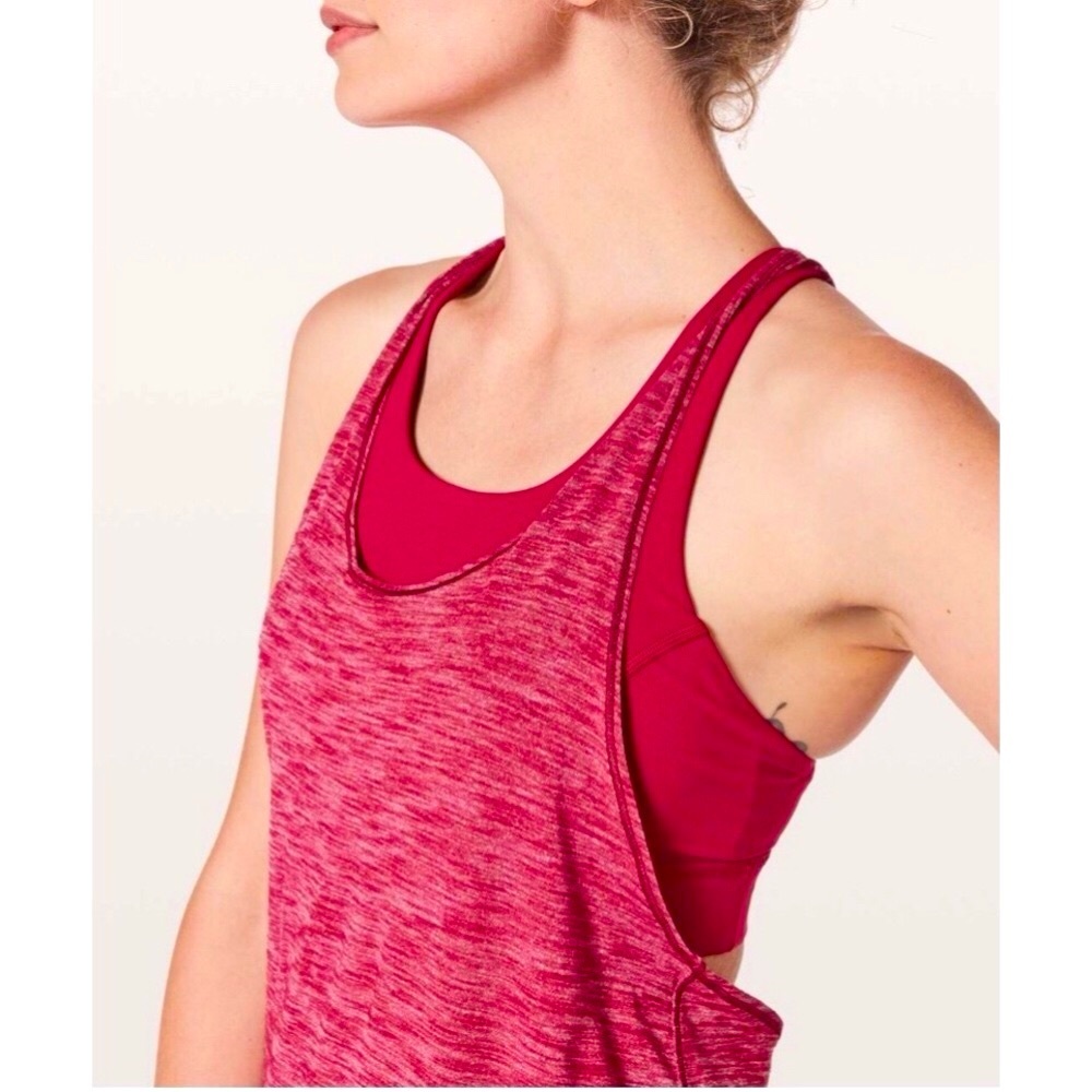 NEW! Lululemon Twist And Toil Tank Sports Bra Ruby Red SZ 2